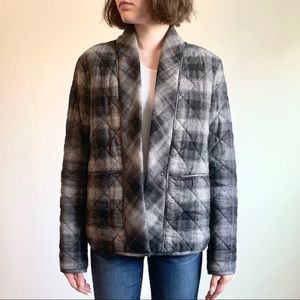 Aritzia Wilfred Free Phillipa Jacket in Grey Plaid